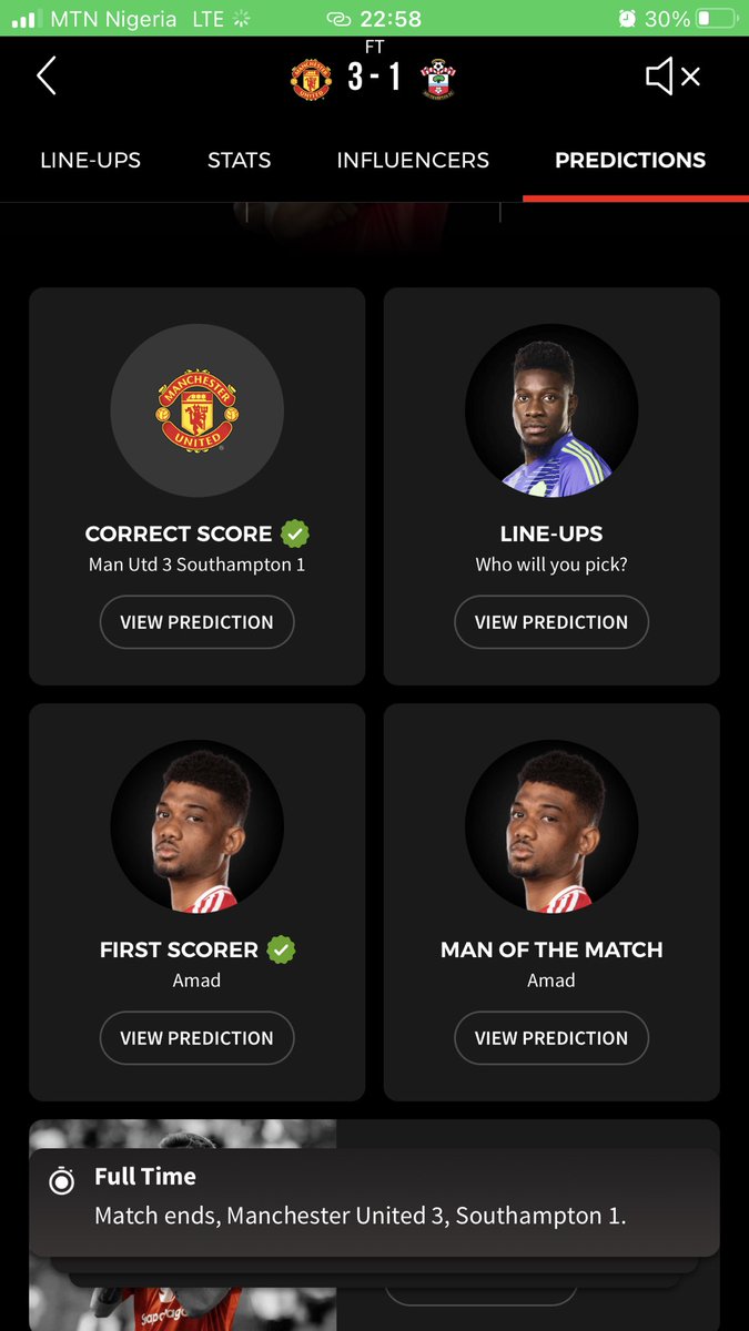 Chimacoeche's tweet photo. Amad Diallo is the man, too much trust.
#MNUSOU prediction with 100% accuracy just because of Amad. https://t.co/lUAm2i7XgF