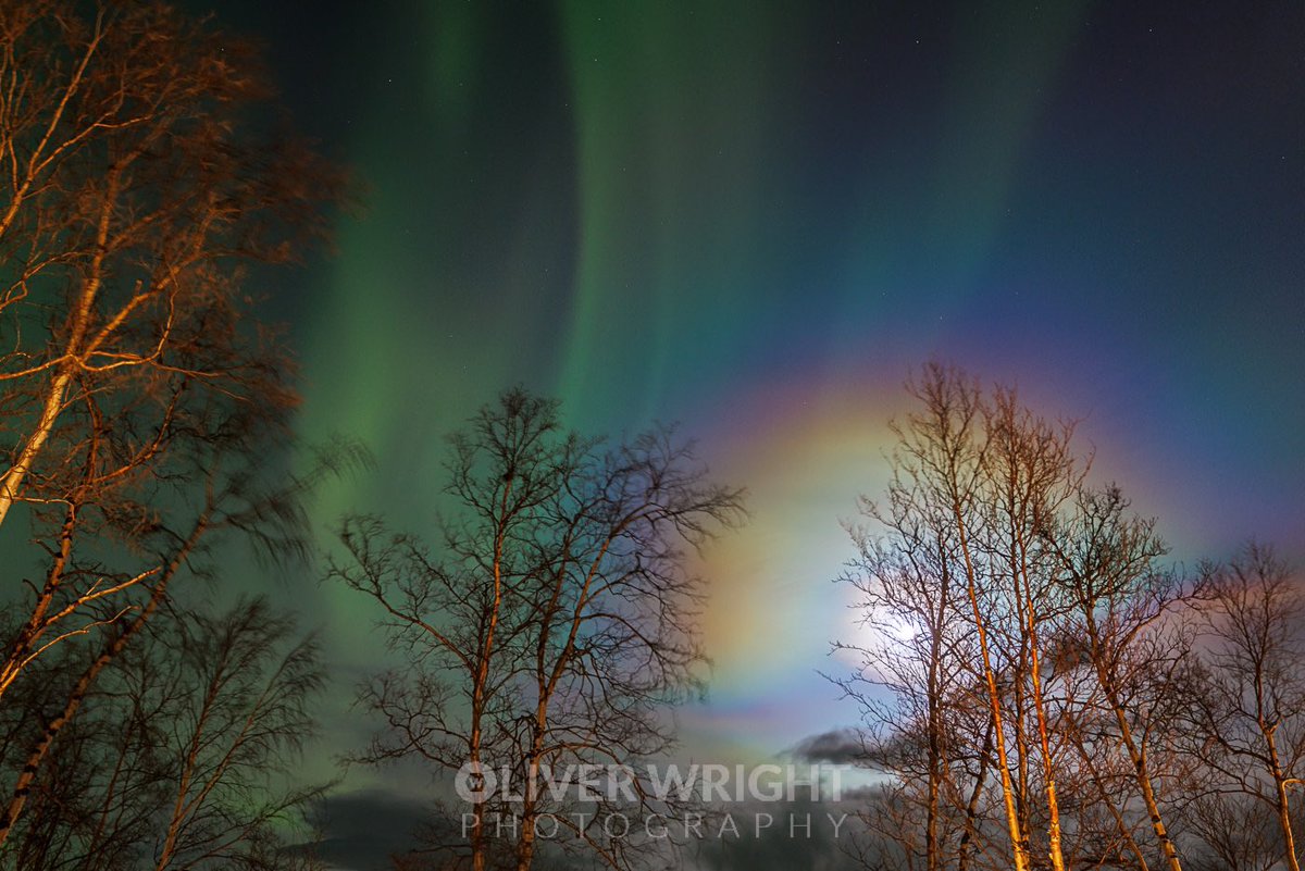 A shot I’ve wanted to get for many years happened tonight 

Polar stratospheric clouds backlit by a bright moon with a good aurora!!!

Incredible to see in Abisko National Park :-)