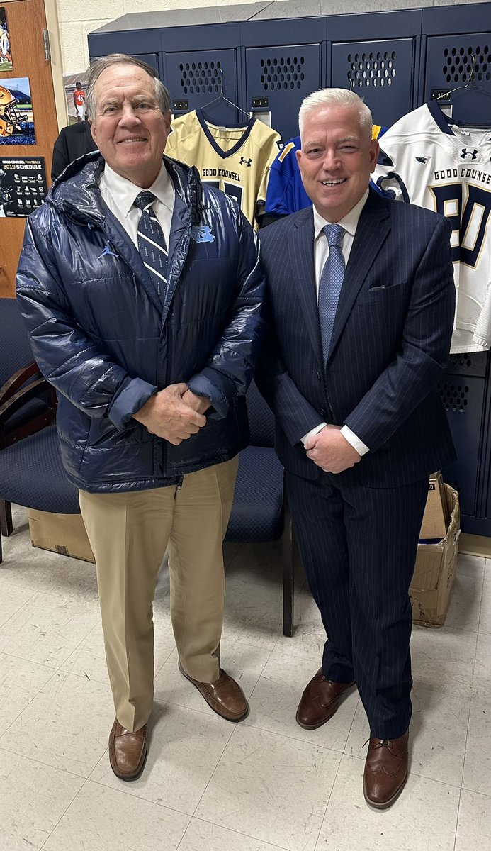 GC Athletics (@gcfalconsad) on Twitter photo So a very important person visited campus today. Honored to have Coach Belichick at <a href="/OLGCHS/">Good Counsel</a>
Most Super Bowl wins ever with π πππππ
UNC has been home to Falcon alums like Zach Hilton for football & Caileigh Sindall for lax.
<a href="/Belichick_B/">Bill Belichick</a> <a href="/GoHeels/">UNC Tar Heels</a> <a href="/mlombardiuncgm/">Michael Lombardi</a> So a very important person visited campus today. Honored to have Coach Belichick at <a href="/OLGCHS/">Good Counsel</a>
Most Super Bowl wins ever with π πππππ
UNC has been home to Falcon alums like Zach Hilton for football & Caileigh Sindall for lax.
<a href="/Belichick_B/">Bill Belichick</a> <a href="/GoHeels/">UNC Tar Heels</a> <a href="/mlombardiuncgm/">Michael Lombardi</a>