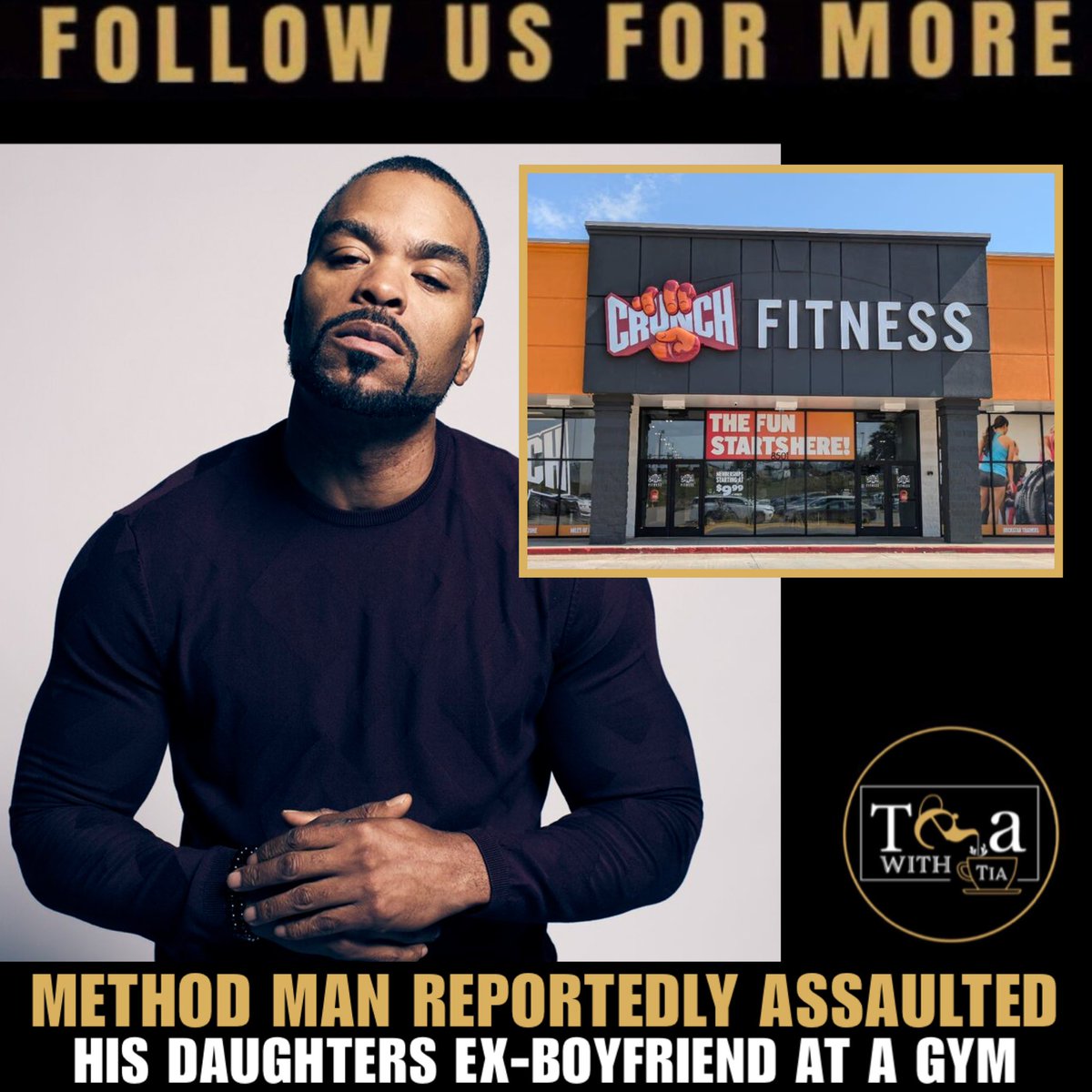 RealTeaWithTia's tweet image. It must have been on sight!! 👀 #MethodMan reportedly assaulted his daughter’s 28-year-old ex-boyfriend from over a decade ago. The alleged incident happened at a Crunch Fitness gym in Staten Island.

Reports claim the victim was punched 7 times in the face. Though he reported…