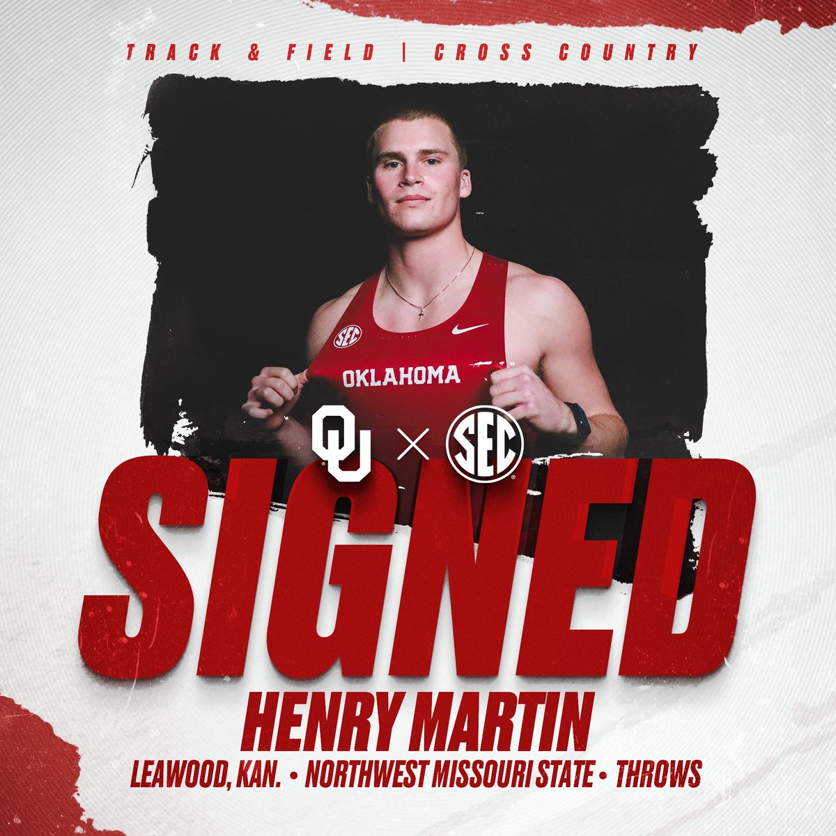 Welcome to the 𝟒𝟎𝟓 🔴 

Henry Martin has officially signed with Oklahoma and will compete for the Sooners during the 2025 season! 

#BoomerSooner ☝️