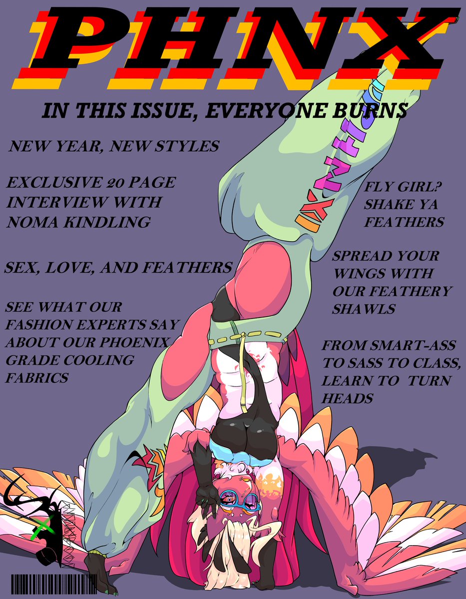 FracturedOni's tweet photo. Pick up a copy of my modeling debut in this month's issue of PHNX!❤️🧡🤍 https://t.co/7UMCh3AZqo