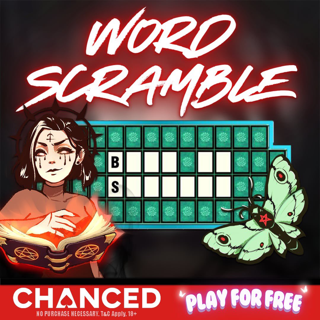 🔥 GIVEAWAY TIME! 🔥

⚡ WORD SCRAMBLE!⚡

Winners: 3
Prize: 5SC

Rules:
1. LIKE + RT this post! ✅
2. FOLLOW our Twitter! 🌟
3. Comment what the correct answer is! (along with your chanced username) 💯

GOOD LUCK! ❤️