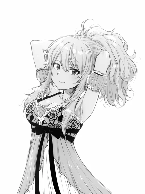 が星井美希の腋を描くそうですよ!#ミリシタ何描く # 