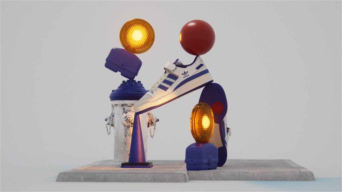 Playful for the streets <a href="/MaxonVFX/">Maxon</a> #adidas #c4d #redshift