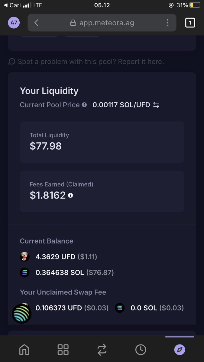Will buy $UFD using <a href="/MeteoraAG/">Meteora</a> DLMM bid ask, no swap fee no high slippage!