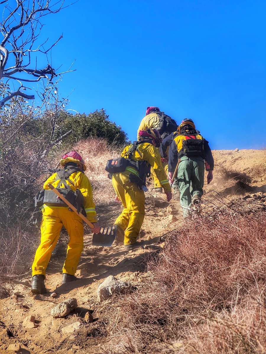 775times's tweet image. Our #TMFR Firefighters are into week #2 on the #EatonFire, mopping up along the control lines in the Santa Anita Canyon. Critical fire weather continues into next week. We are also grateful to the local In-N-Out Burger for their support. 
#LAfires #CaliforniaWildfires 🚒🔥🙏🏼🧑🏻‍🚒