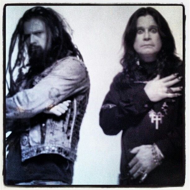 DailyRobZombie's tweet photo. Rob Zombie and Ozzy Osbourne https://t.co/tteLibXqYf