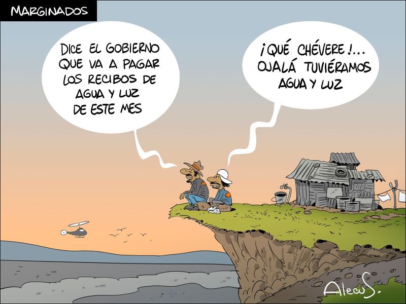 antoasb's tweet photo. No tienen agua ni luz, pero van a recibir los daños ocasionados por la minería.

Brutal caricatura de Alecus 👌 https://t.co/0g1J13vsf9