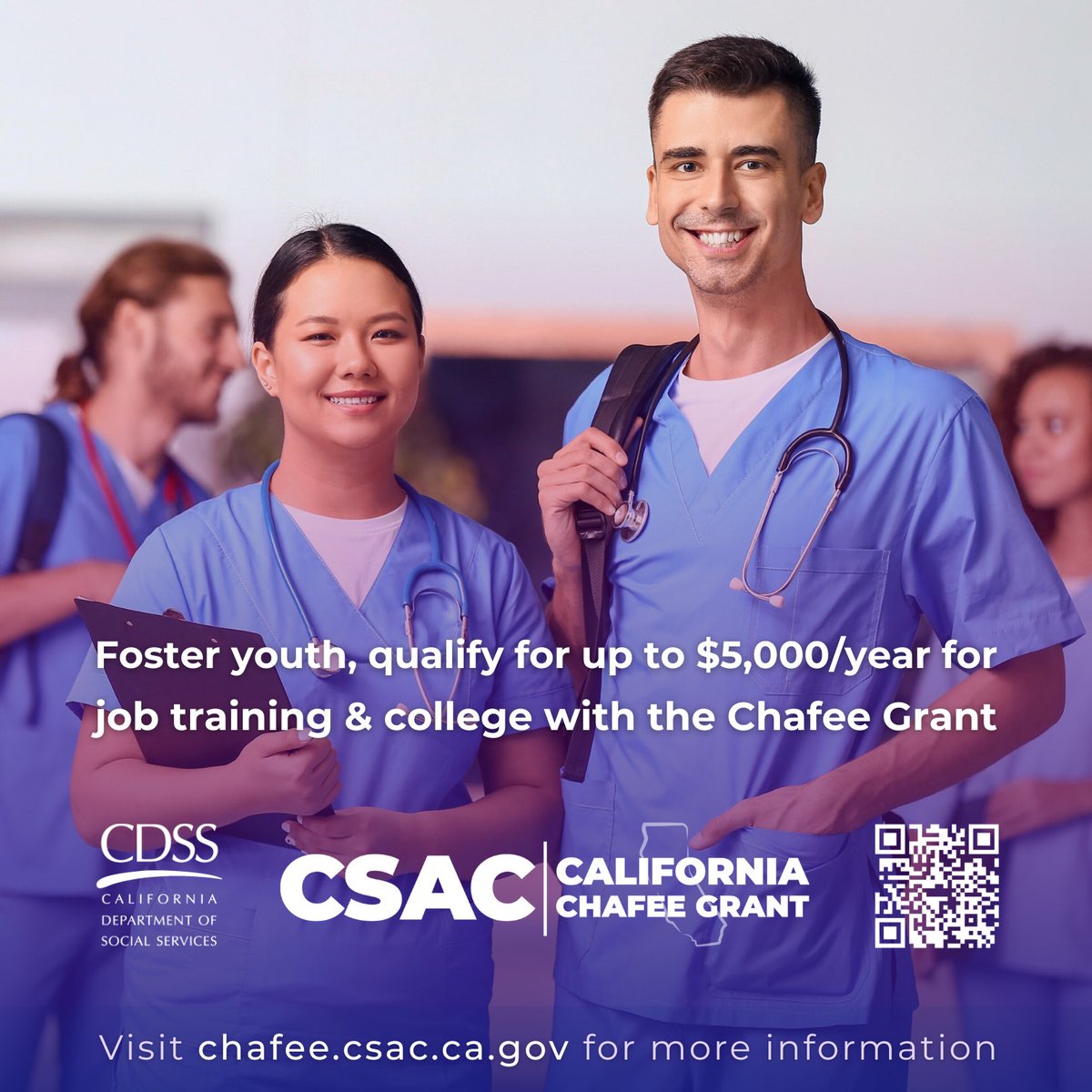 daisygonzales's tweet photo. The @CAStudentAid #Chafee Grant provides up to $5k/yr to #fosteryouth for career and technical training or college, no payback necessary. Visit https://t.co/vlQL6GtrPY to learn more! https://t.co/bD50wJU6Ja