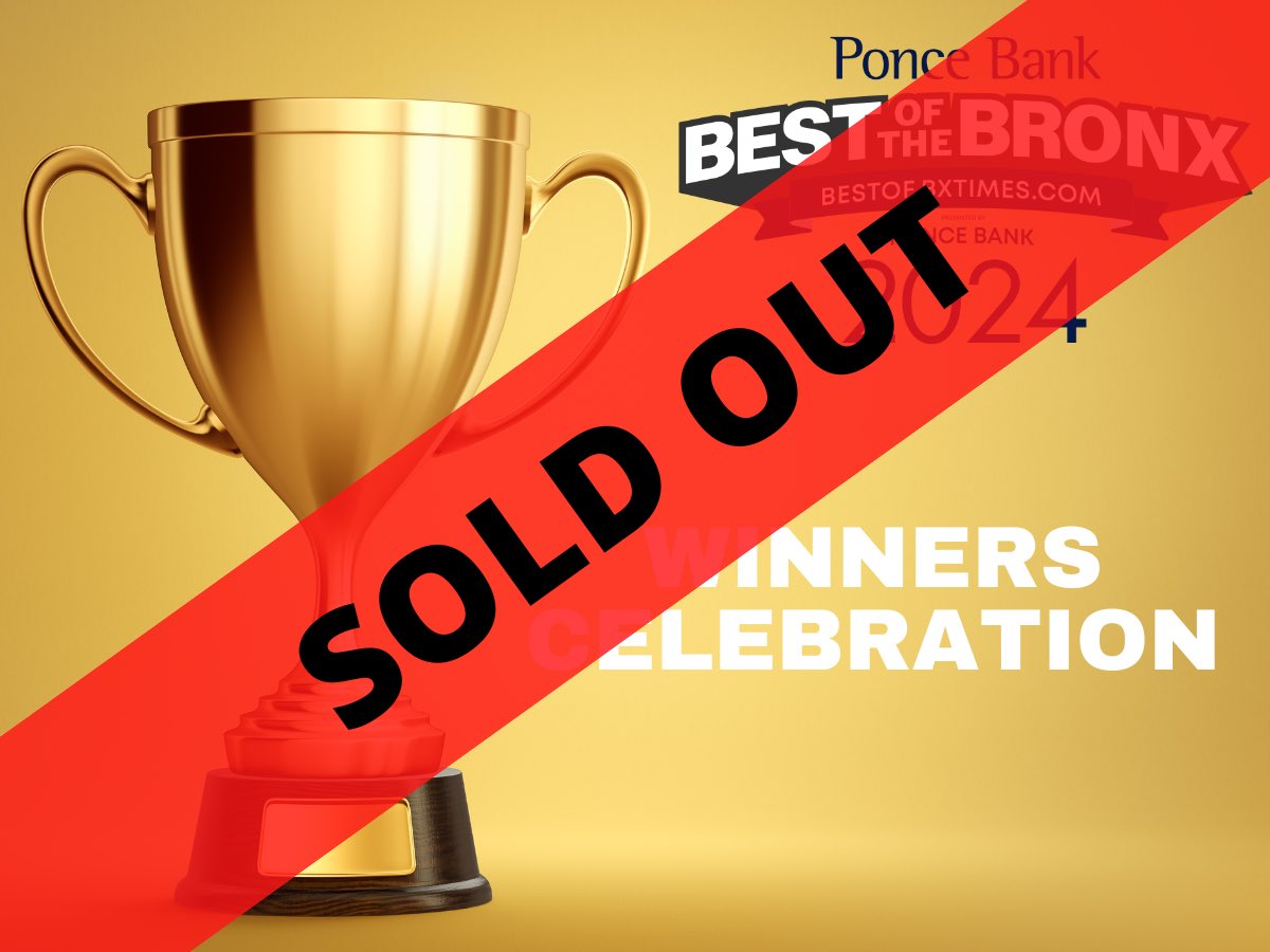 Tickets are SOLD OUT for The Ponce Bank Best of The Bronx 2024 Winners Party tonight! 🎉

We are so excited to see the winners together this evening (6 pm at Maestro’s)! 🏆

What does it mean for you to be a winner?

Brought to you by @poncebank