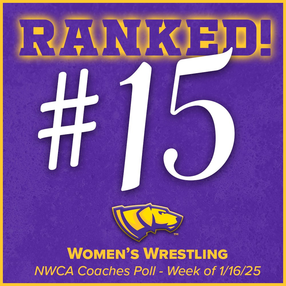 .<a href="/uwsp_women/">UWSP Women's Wrestling</a> wrestling moves up to #15 in the latest NWCA poll! #Pointers