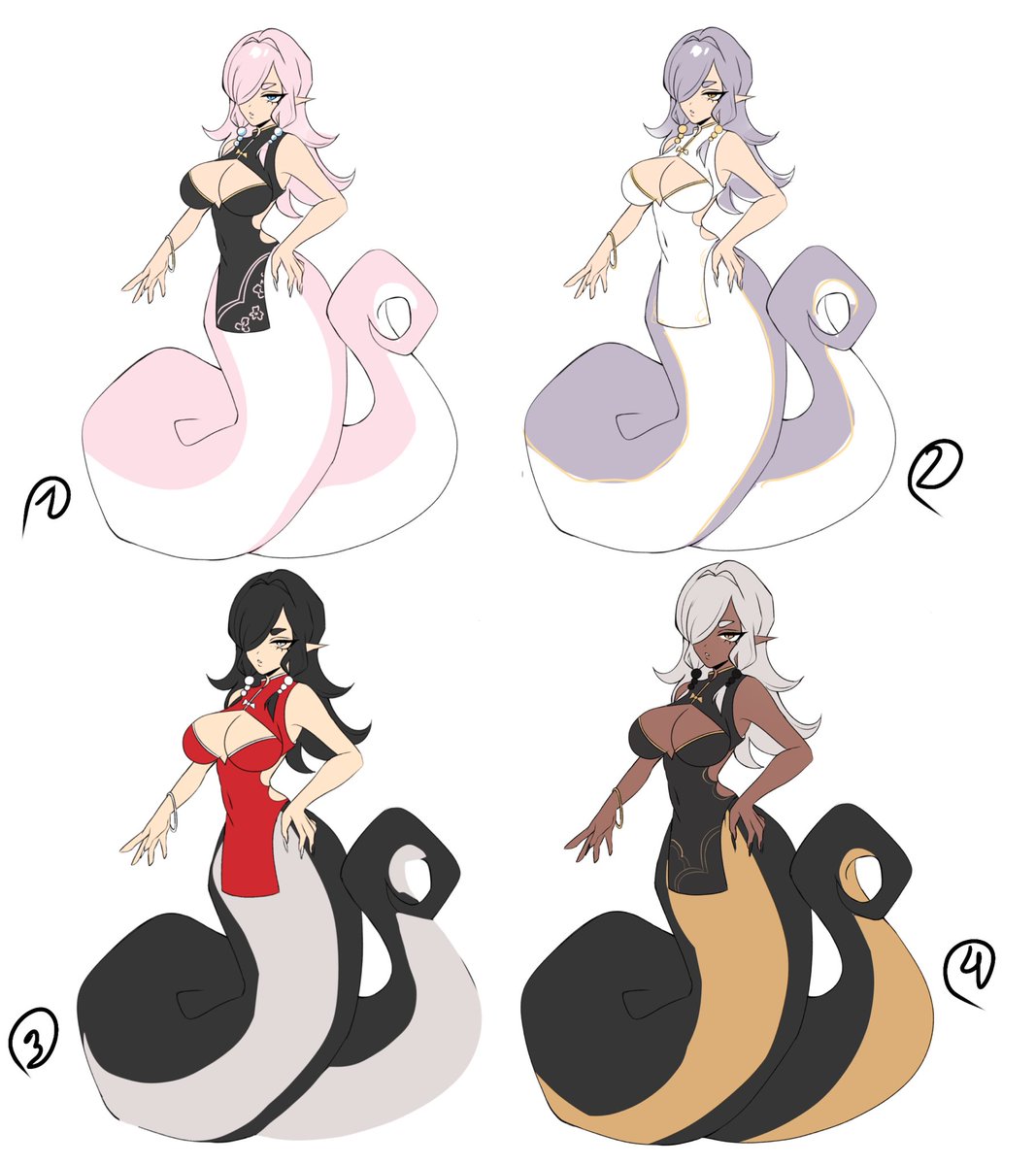 deus_kuro's tweet photo. Since the adopt will be given to one of you, choose which one you like the most. 🐍🕺
#wip https://t.co/xevps8HHLs