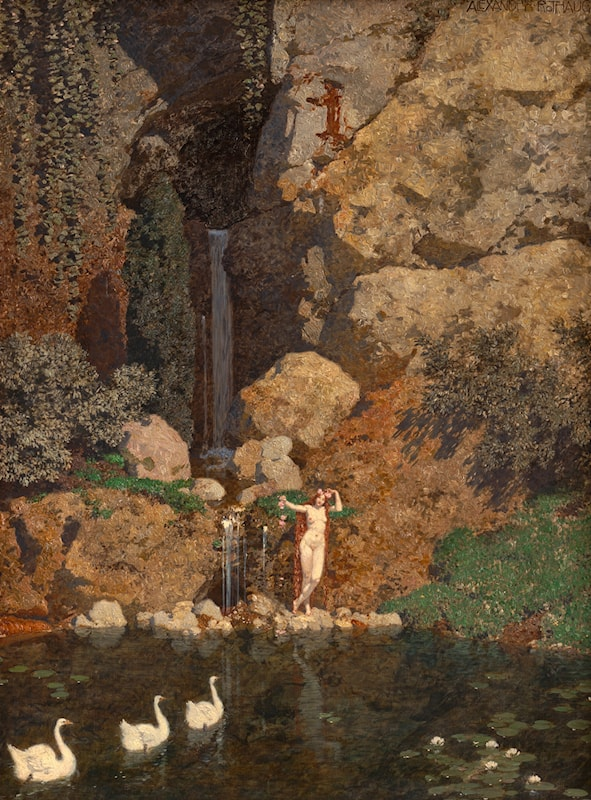 aDose_of_Art's tweet photo. Zaubersee by Alexander Rothaug (Austrian: 1870-1946).