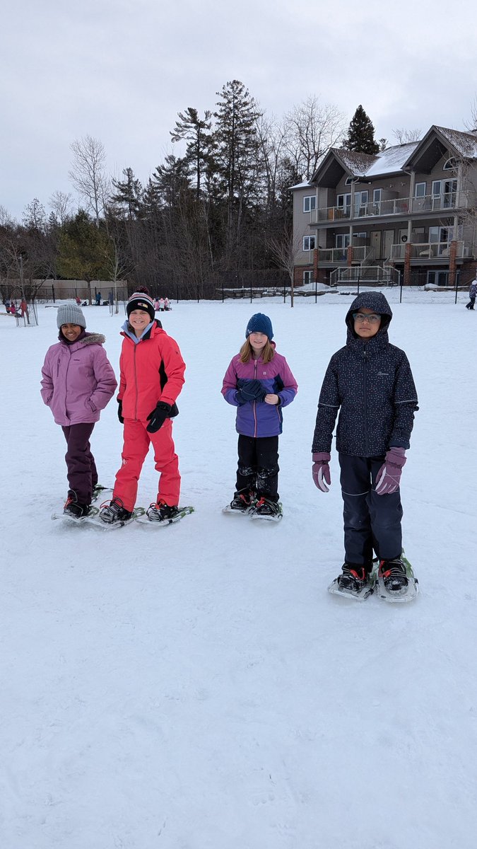 MrsMnich's tweet photo. Snowshoe fun with the Gr. 5/6's!  @StStephenOCSB https://t.co/Lt8K7Pw57f