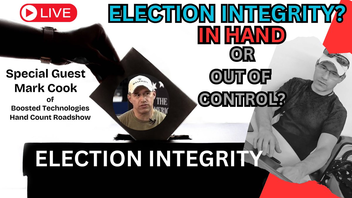 JovanHPulitzer's tweet image. 7 PM CST - LIVE SPECIAL GUEST PRESENTATION: Election Integrity? It Is In Hand Or Out Of Control? Mark Cook #ElectionIntegrity #HandCountBallots #PaperBallots #Election2020 rumble.com/v6a58v1-7-pm-c…