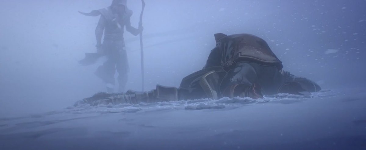 He started laying on her probably hoping he could keep her warm :(