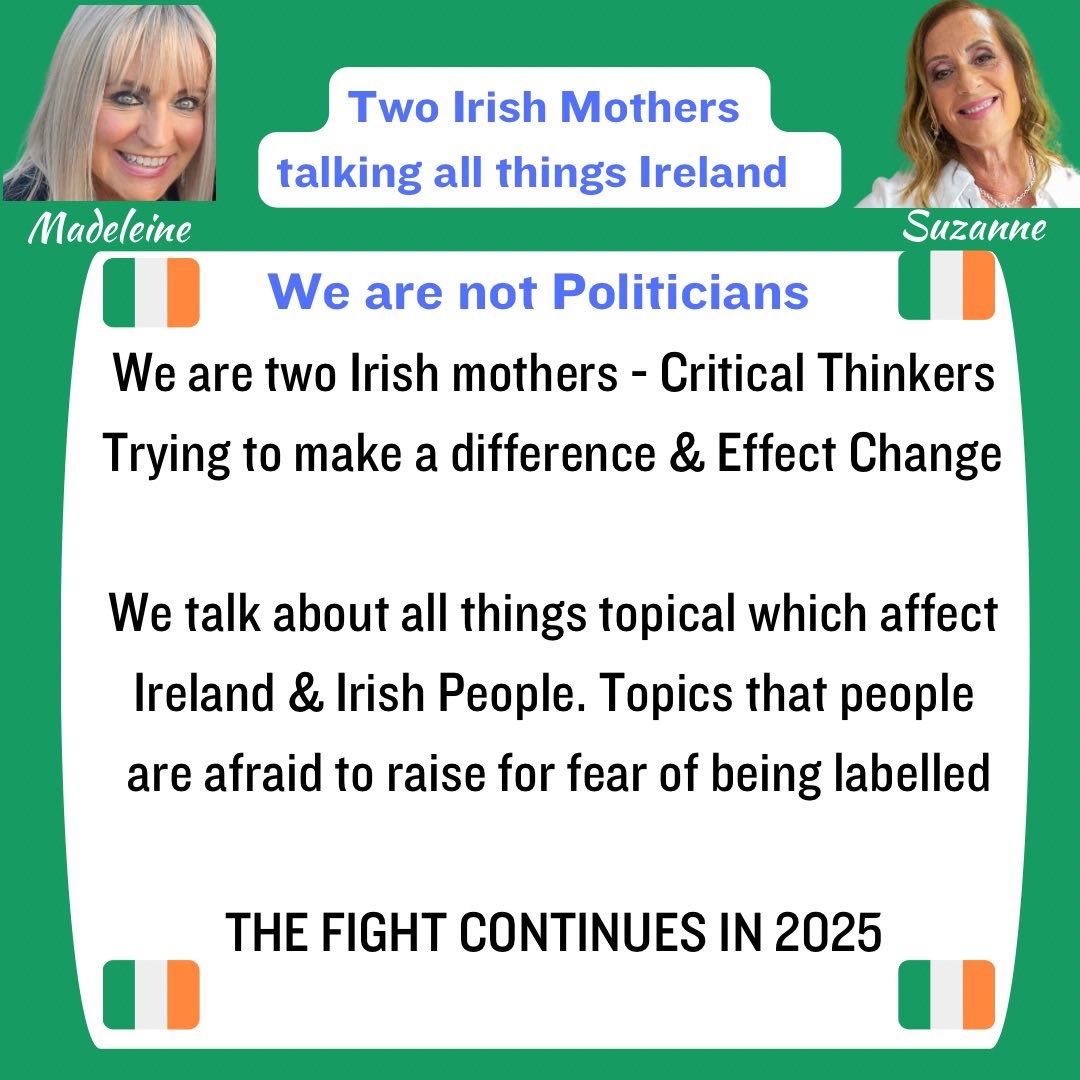 SuzanneLC3's tweet image. Two Irish 🇮🇪Mothers talking all things Ireland & beyond @MadeleineEbbs57