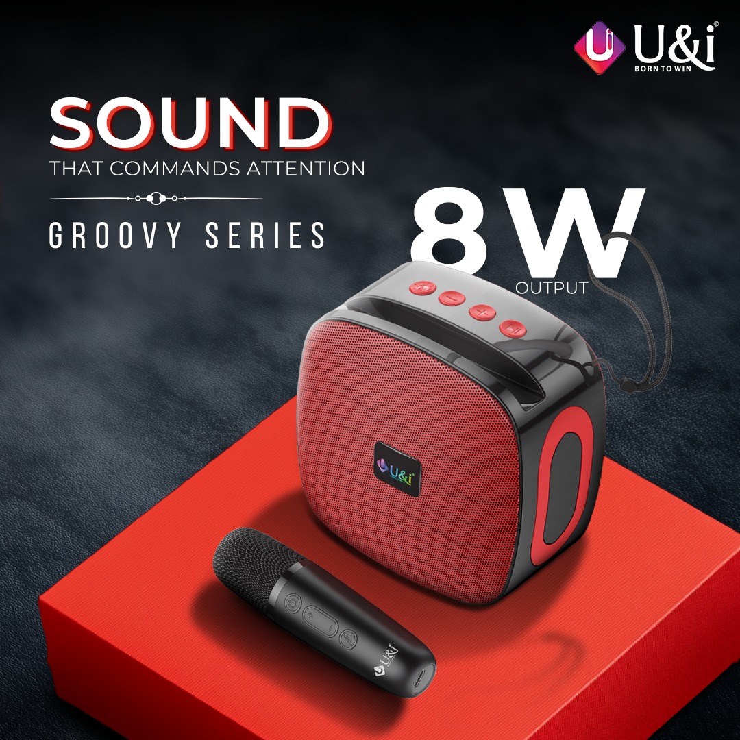 Take center stage with the Groovy series. With a built-in mic and powerful sound, this speaker lets you sing, perform, and vibe your way.

#Uandiworld #GroovySeries #Speaker #Uandigadgets