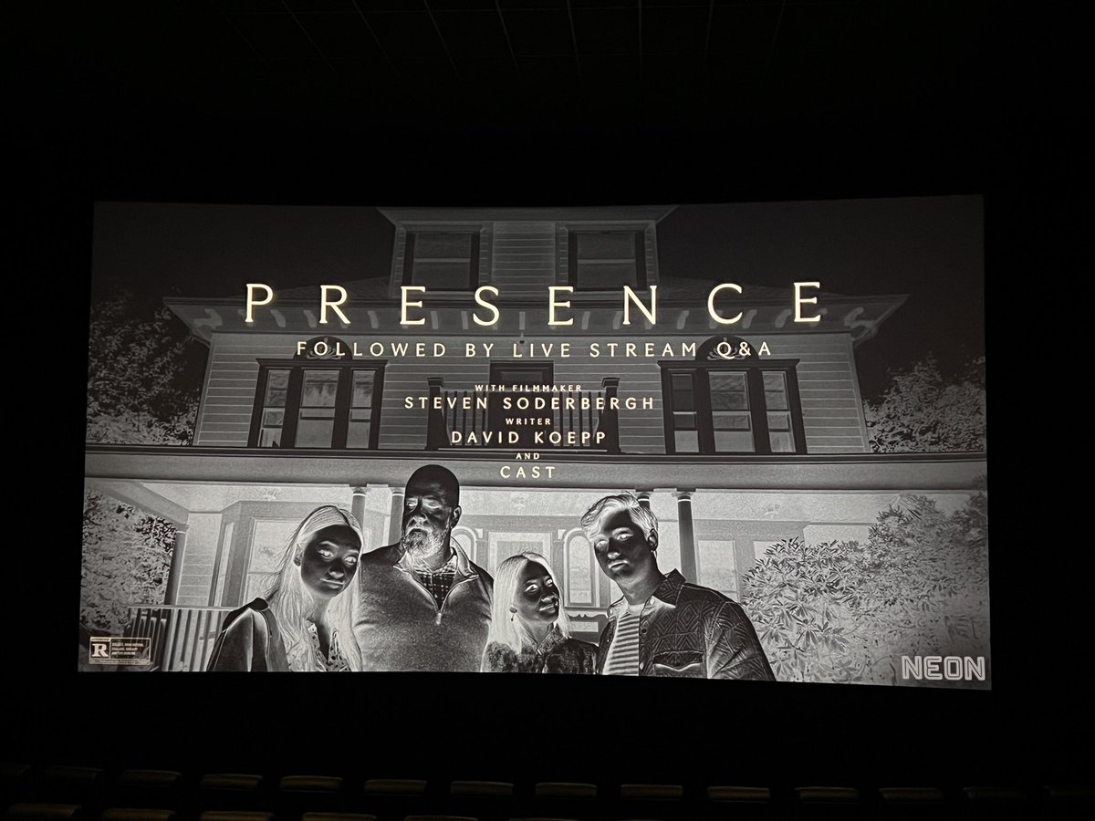 #Presence from <a href="/neonrated/">NEON</a> is incredible. A modern reinvention of the haunted house movie. Gripping - it keeps you on the edge of your seat to figure it out. Soderbergh makes a Poltergeist for the Gen-Z set. Haunting &amp; moving - mark Presence as one of the year’s best horror films