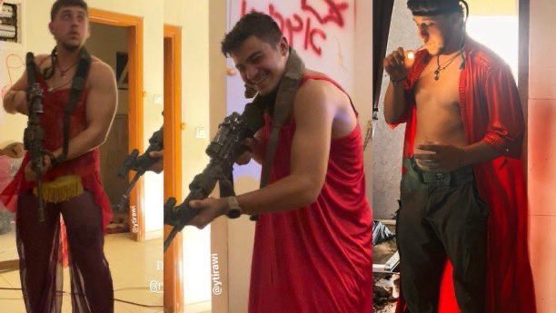 312shelly3's tweet photo. @SMohyeddin @CIJ_ICJ After #ISRAEL’S #IDF #rape, #torture, #plunder, #slaughter #IndigenousPalestinian #Women, they wear their #dead #rape #victims #lingerie & pose for photos in their homes these #IDF pissed up & graffitied as their #dead #rape #victims lay prone at their feet & out of shot https://t.co/3xvy9jQbdn