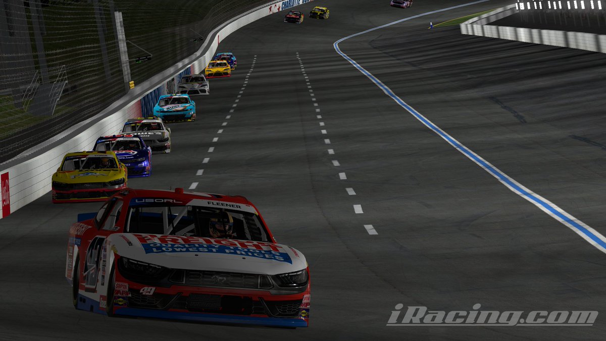 USORL_iRacing's tweet image. Garrett Sydnor runs down Scott Fleener late and takes the checkered flag in a caution free race at Charlotte!

That's 3 wins in 4 Chase for the USORL Cup races 🔥