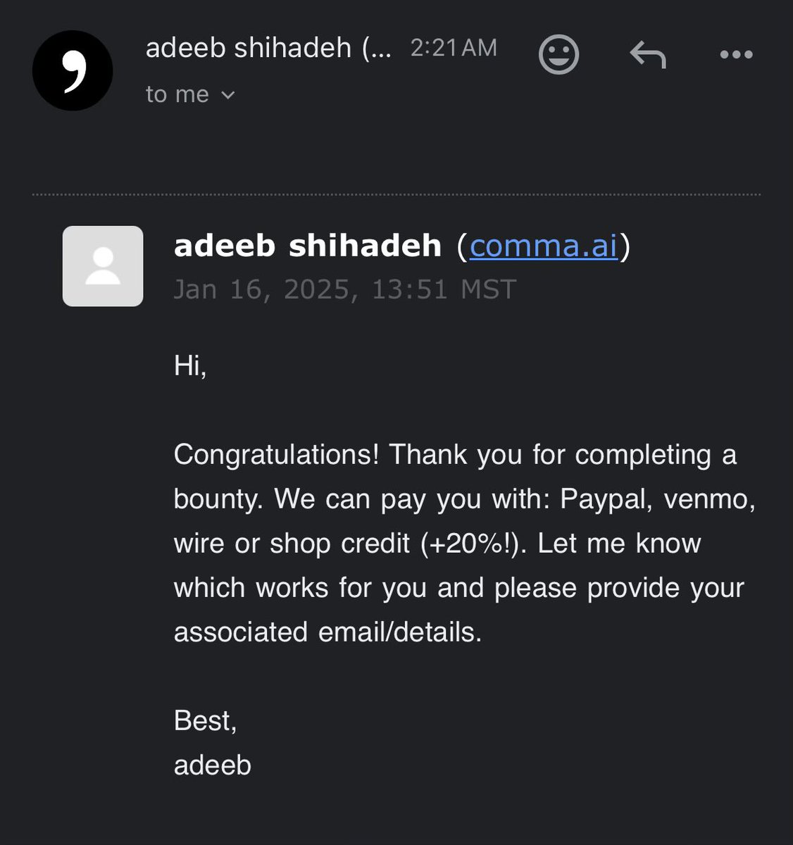 my code now runs at <a href="/comma_ai/">comma</a>!!