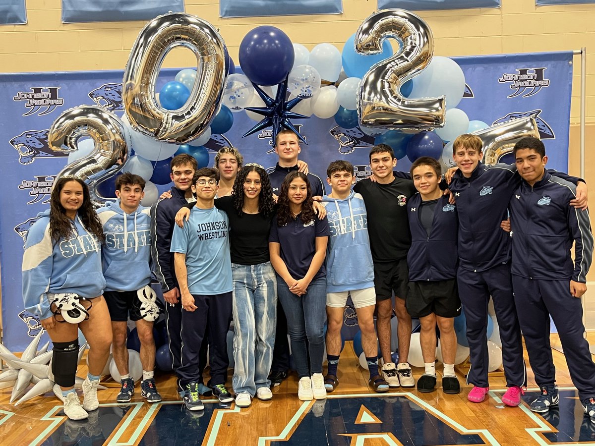 Senior night for Johnson HS wrestling.  We can’t thank this bunch enough for all they have done for the team. To cap it off, our seniors led the way as the girls defeated New Braunfels 42-27 &amp; Uvalde 54-6; boys defeated New Braunfels 64-9; &amp; 61-12. @jpapride @ctjohnsonhigh