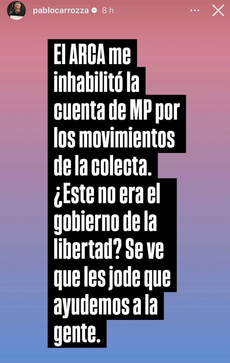 diegobranca's tweet photo. A MANOTEA con Alberto esto no le pasaba!

Pero a @pablocarrozza con el Gobierno de Javo que pregonan “la libertad” si.

Paradoja no? 🤪🧐 https://t.co/Co43EZ8hEJ