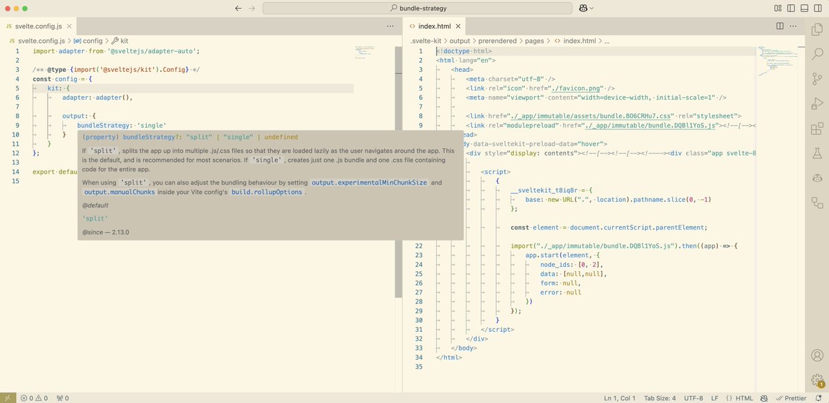 devsveltejs's tweet image. single-file bundles for SvelteKit.