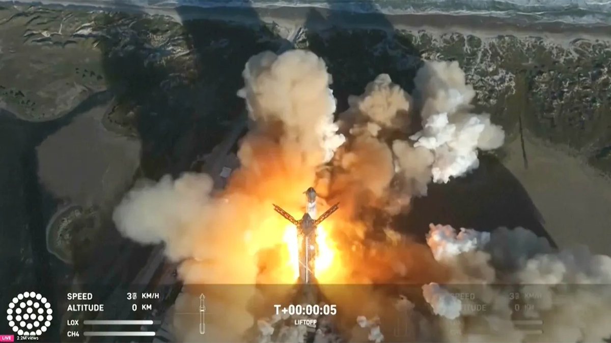 NewsBzzz's tweet photo. Starship Flight 7 from #SpaceX faced a setback as its upper stage exploded, leaving debris streaking across the sky. Here’s what happened: 👇 https://t.co/6KizvZfnm5