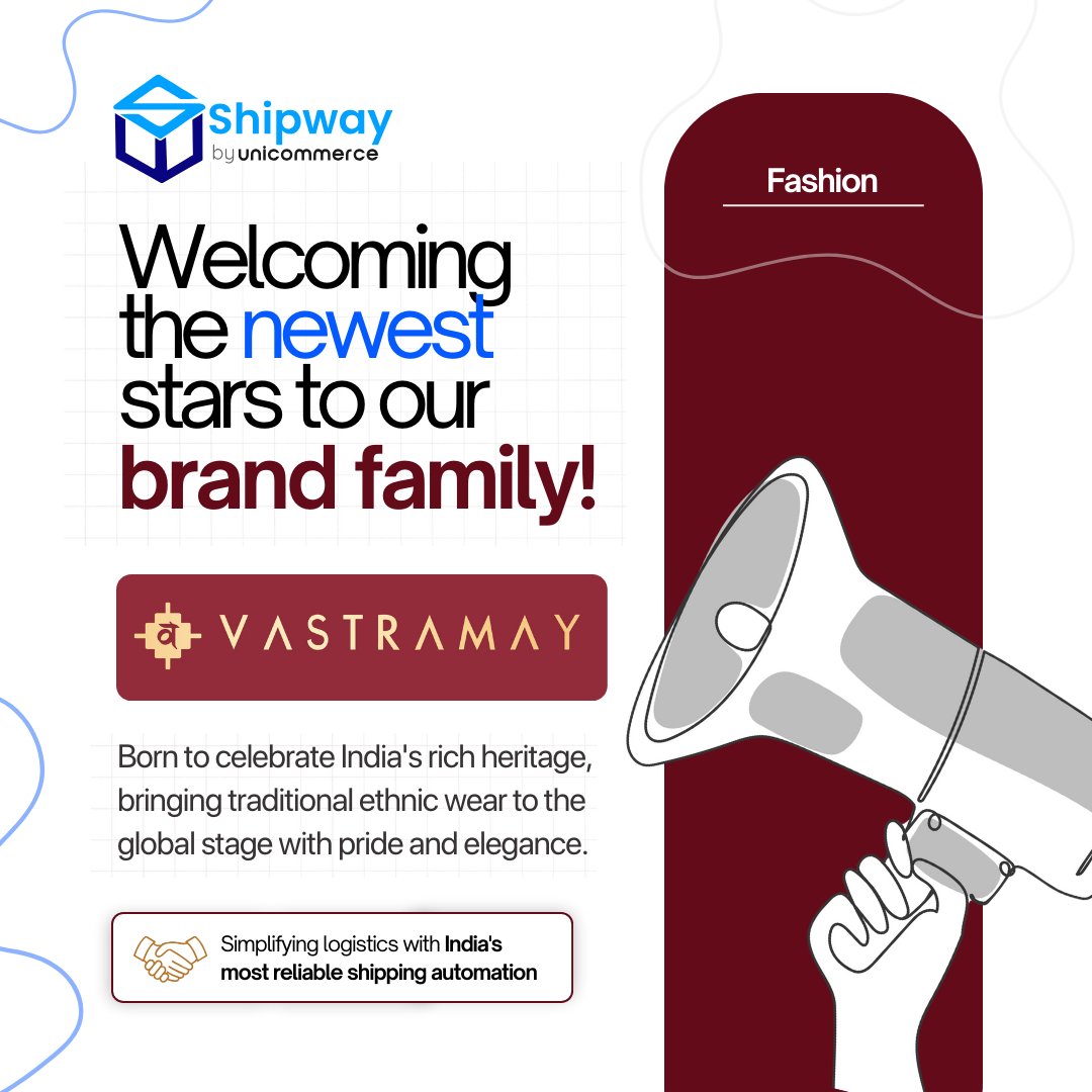ShipwayDotCom's tweet image. We're thrilled to welcome Vastramay , to the Shipway family! 🌟  

With Shipway’s cutting-edge solutions, Vastramay can now deliver their timeless styles to customers more efficiently.🛍️🚚  

#Vastramay #Shipway #Growth #Shipping #Logistics