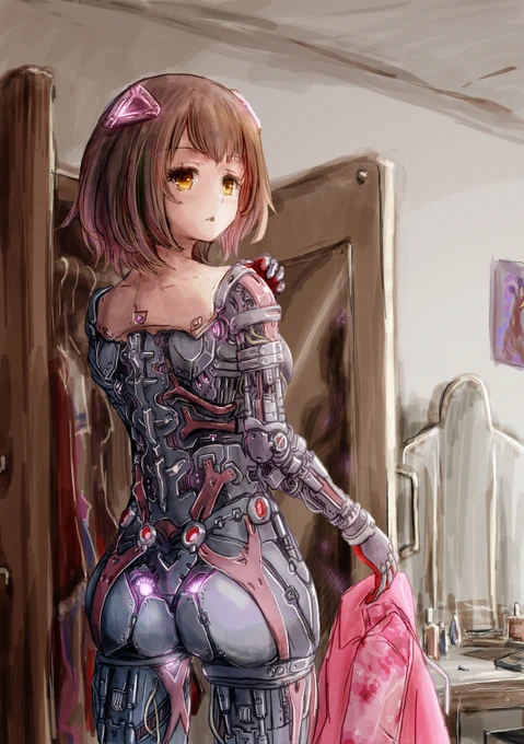 肌も衣装です #ロボ子Art 