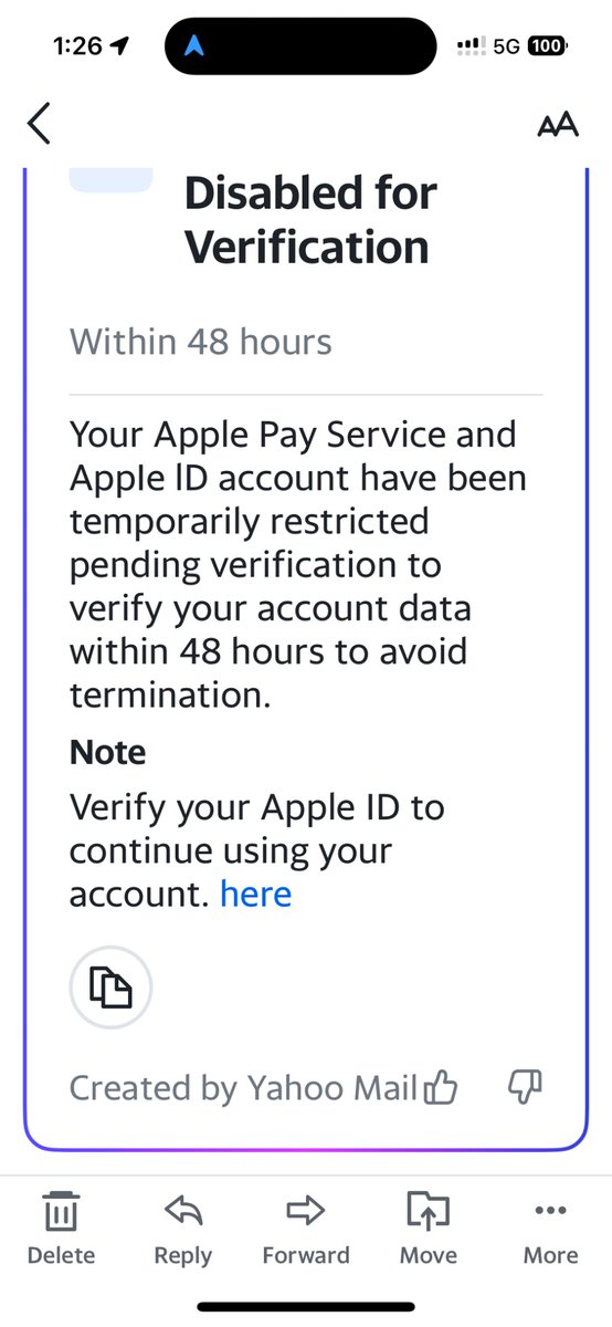 Nominee for the crappiest AI use case. 
Thank you yahoo for taking poorly done phishing emails, letting them through the spam filter, and summarizing and correcting their mistakes so they look better.
