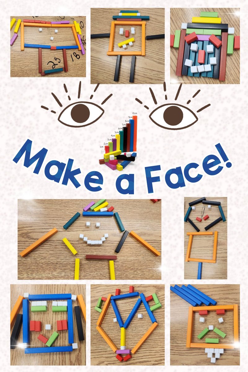 Ms. Jarbeau (@brainybunch2s) on Twitter photo 🧮 Fact fluency fun!  We took on the Cuisenaire Rod Face Challenge—pairs worked together to create faces with a total value of 100 (whites = 1, oranges = 10). 🎨✨ Strategies galore: making 10s, counting on, & mental math magic! Math + creativity = a perfect combo! 🧮 Fact fluency fun!  We took on the Cuisenaire Rod Face Challenge—pairs worked together to create faces with a total value of 100 (whites = 1, oranges = 10). 🎨✨ Strategies galore: making 10s, counting on, & mental math magic! Math + creativity = a perfect combo!