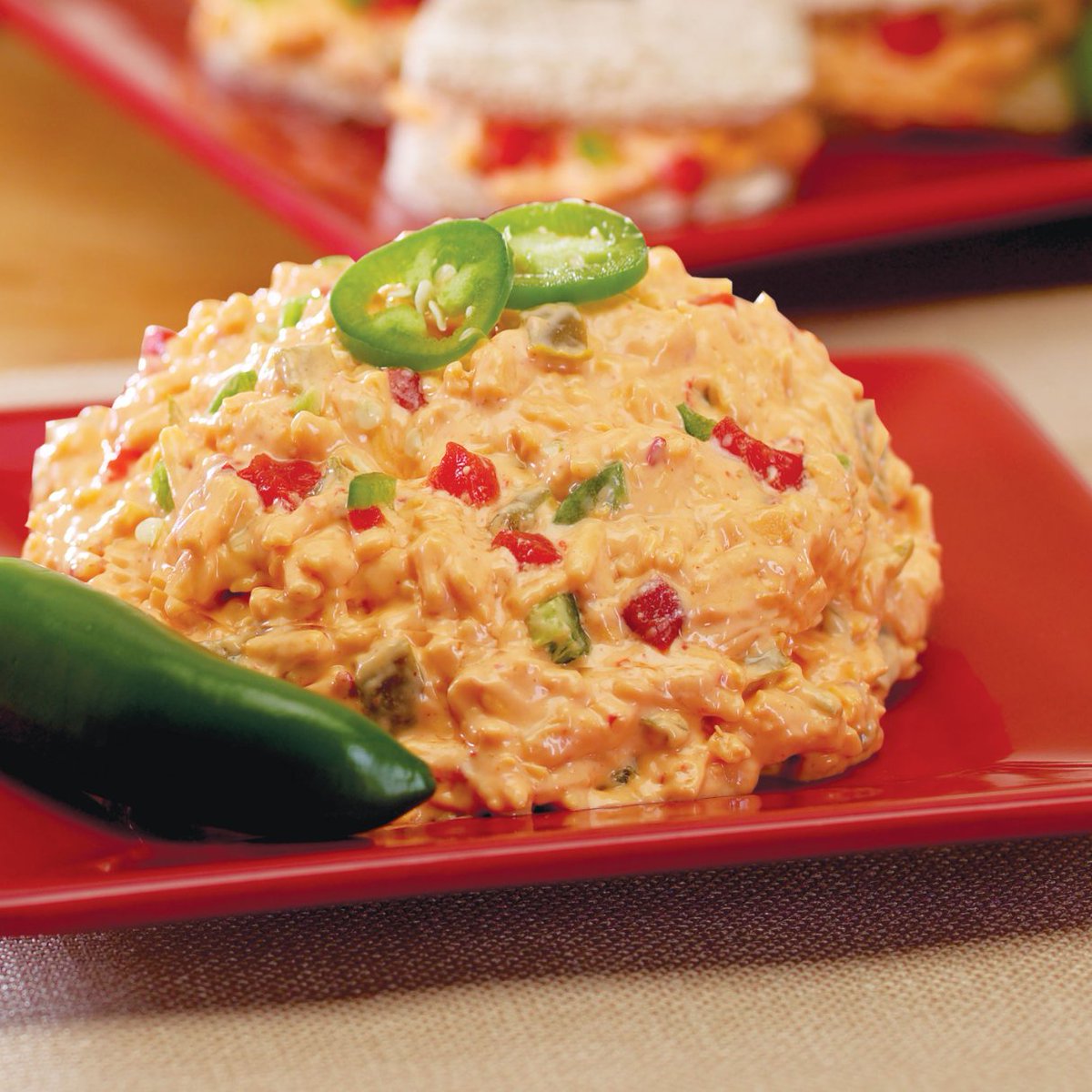 TexasKitchen85's tweet photo. Bring the heat! 🔥 Our Spicy Jalapeño Pimento Cheese turns up the flavor with jalapeños, cayenne pepper, and cheesy goodness. Perfect for spice lovers everywhere!

#NationalHotandSpicyFoodDay #pimentocheese #texaskitchen #homestylefood #houston #ronsfoods #hotandspicyfoodday https://t.co/lgEP9xfoSn