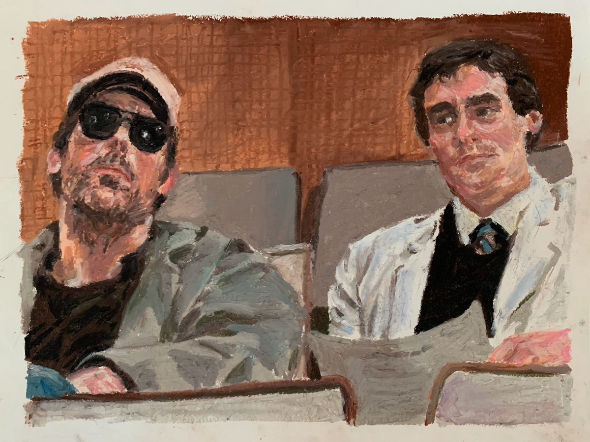 House and Wilson again, oil pastel