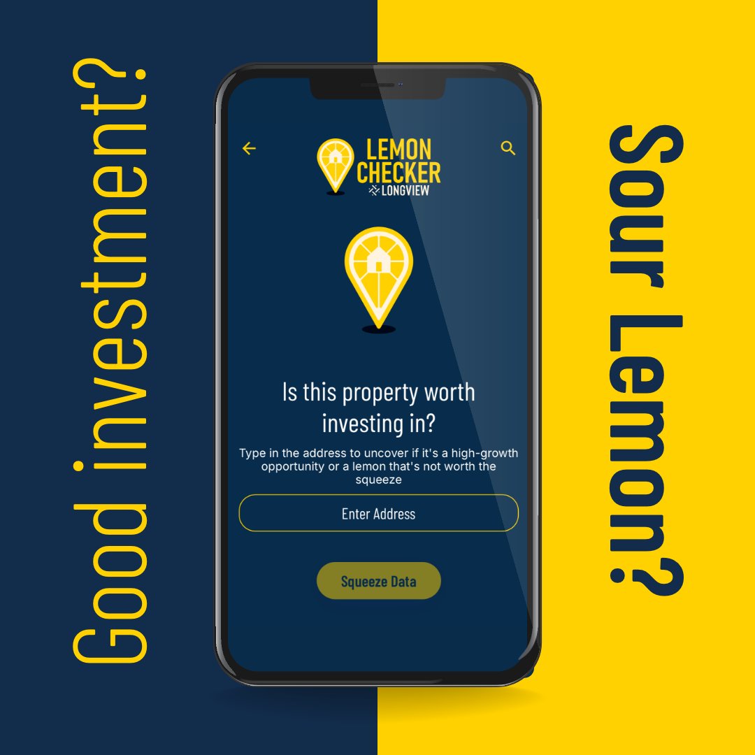 longviewau's tweet photo. Thinking about buying a property? Lemon Checker was built to help buyers like you make smarter decisions. 🍋 

Know if the property you’re considering is heading for growth or could leave you behind. 
 
Smarter property decisions start here. 
https://t.co/mTCt71jYl5 https://t.co/35S9Y6049o