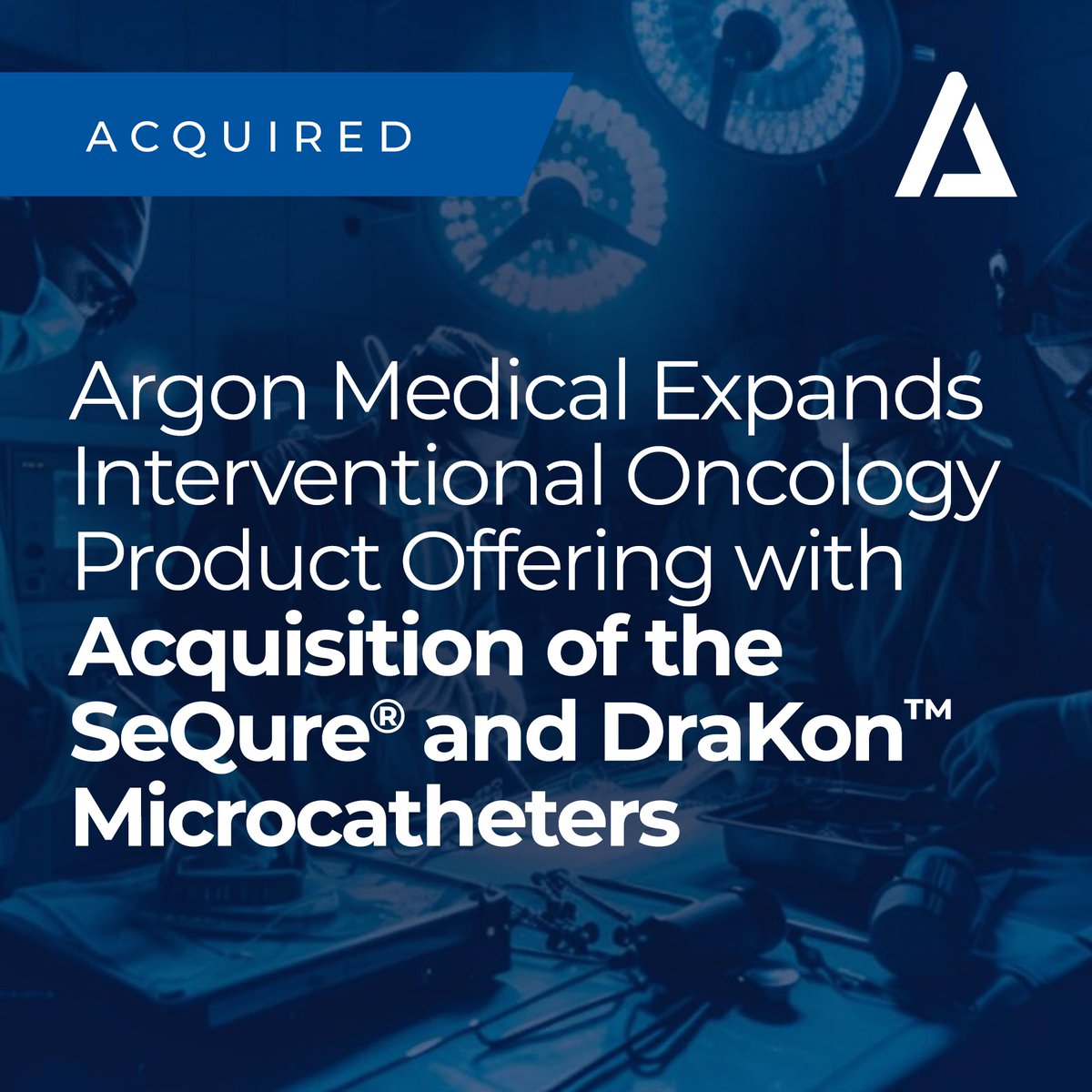 Exciting news! We've acquired SeQure® and DraKon™ microcatheters from Guerbet, enhancing our oncology portfolio &amp; expanding into therapeutic devices. These products will help interventional oncologists fight cancer &amp; improve embolic procedures. Read more: bit.ly/40BDN0U