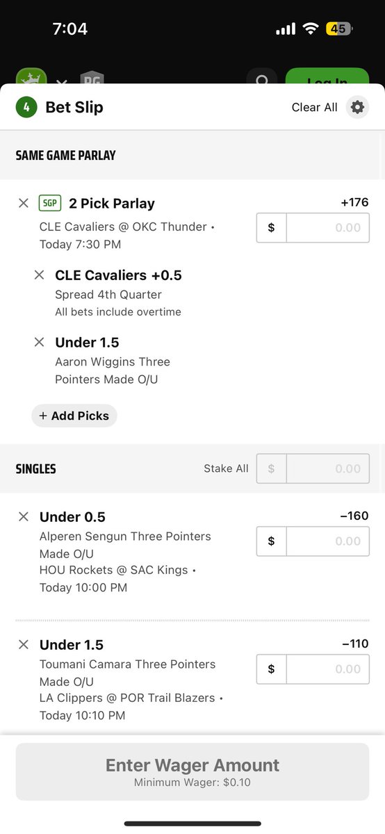 ThePromoguy123's tweet photo. Draftkings 0.35u 33% nba sgpx: https://t.co/msBHA1j90O