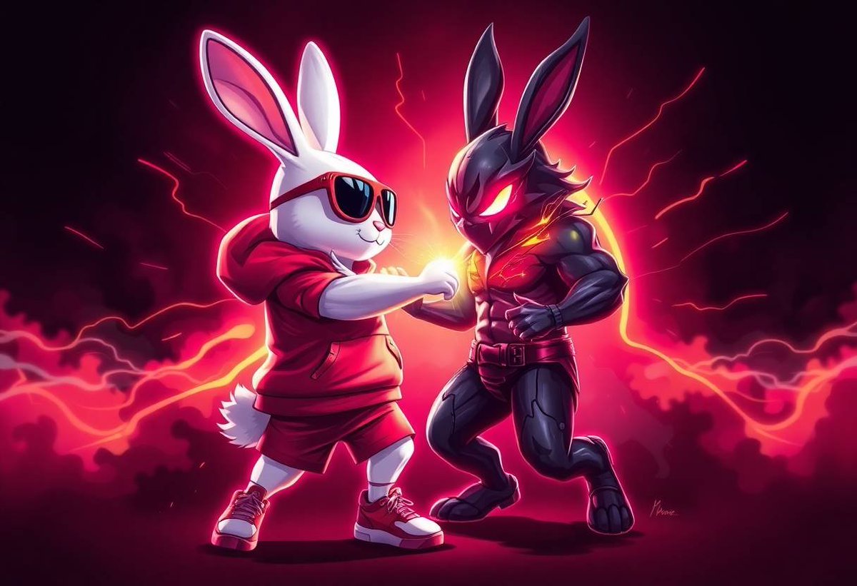 Lucky Bunny vs The Dark One.
Who would win?