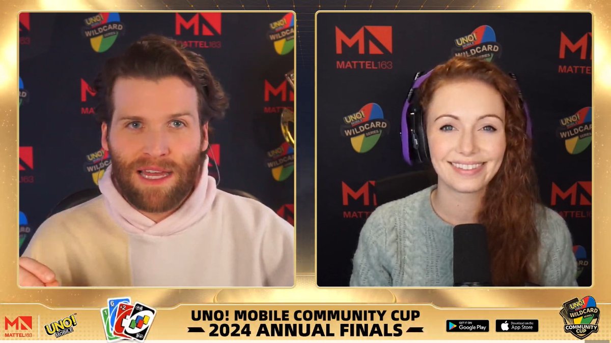 Aftershock Media Group (@amginfluence) on Twitter photo It's time to crown the new <a href="/UNOMobileGame/">UNO! Mobile</a> champion!👑
We're live with the UNO! Mobile Wildcard Series: Community Cup 2024 Annual Final. Join the unpredictable fun NOW with our hosts <a href="/GrandmasterGojj/">GOJJ 🎙</a> and <a href="/WorldsBedford/">Katie Bedford</a>!
📺 youtube.com/live/StxtPS5Vt… It's time to crown the new <a href="/UNOMobileGame/">UNO! Mobile</a> champion!👑
We're live with the UNO! Mobile Wildcard Series: Community Cup 2024 Annual Final. Join the unpredictable fun NOW with our hosts <a href="/GrandmasterGojj/">GOJJ 🎙</a> and <a href="/WorldsBedford/">Katie Bedford</a>!
📺 youtube.com/live/StxtPS5Vt…
