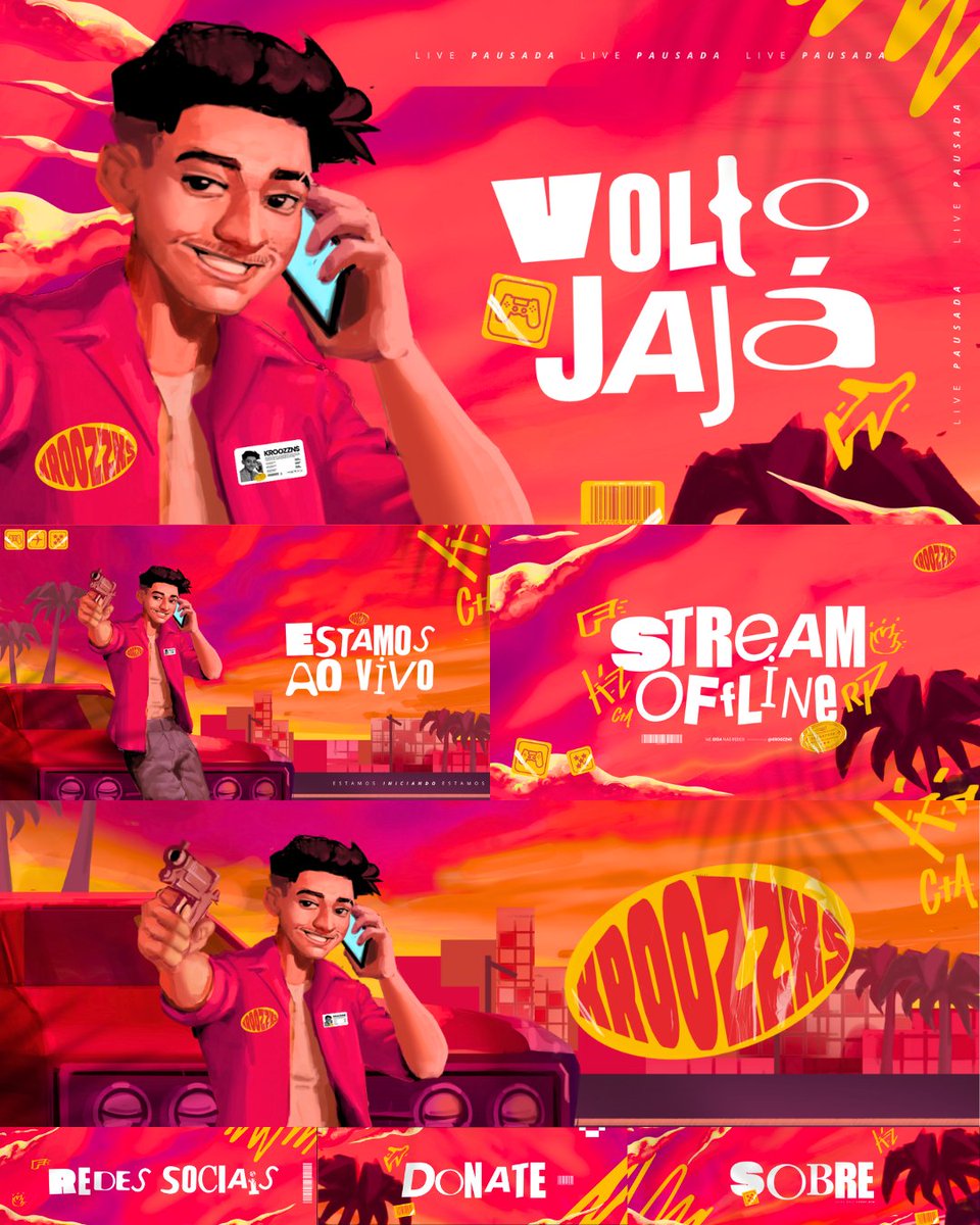 Boa noite amigosss, tudo tranquilo?
acabei de lançar um stream pack que tive a honra de fazer para o <a href="/KroozzNS/">LOUD KroozzN$</a>  lá no behance, estou lá a pouco tempo então quem puder dar uma forcinha seguindo eu agradeço!!!
