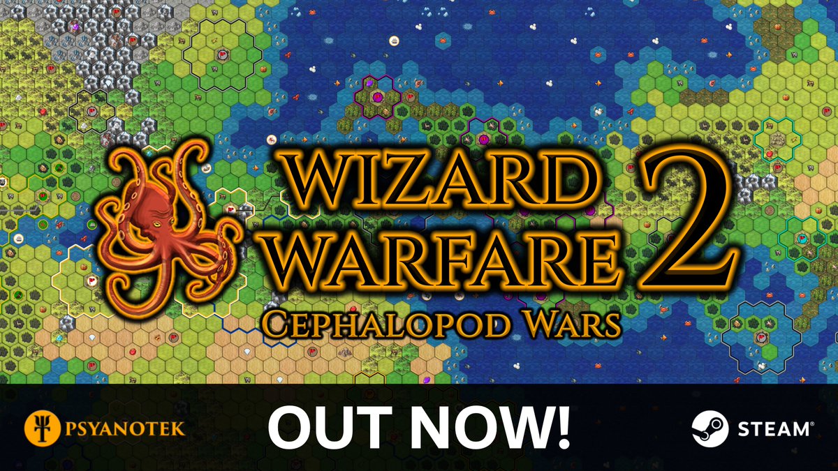 We're excited to announce that Wizard Warfare 2 is now out on Steam - head over there to grab a copy with 20% off and check out the new naval units, sea monsters and naval battles! #4X #IndieGameDev 

(link in reply below)