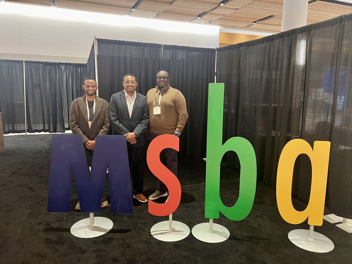 Arabow's tweet image. It was great seeing you today, Director @RealAbdulAbdi and Director Sakawdin Mohamed. At the 2025 MSBA Leadership Conference!