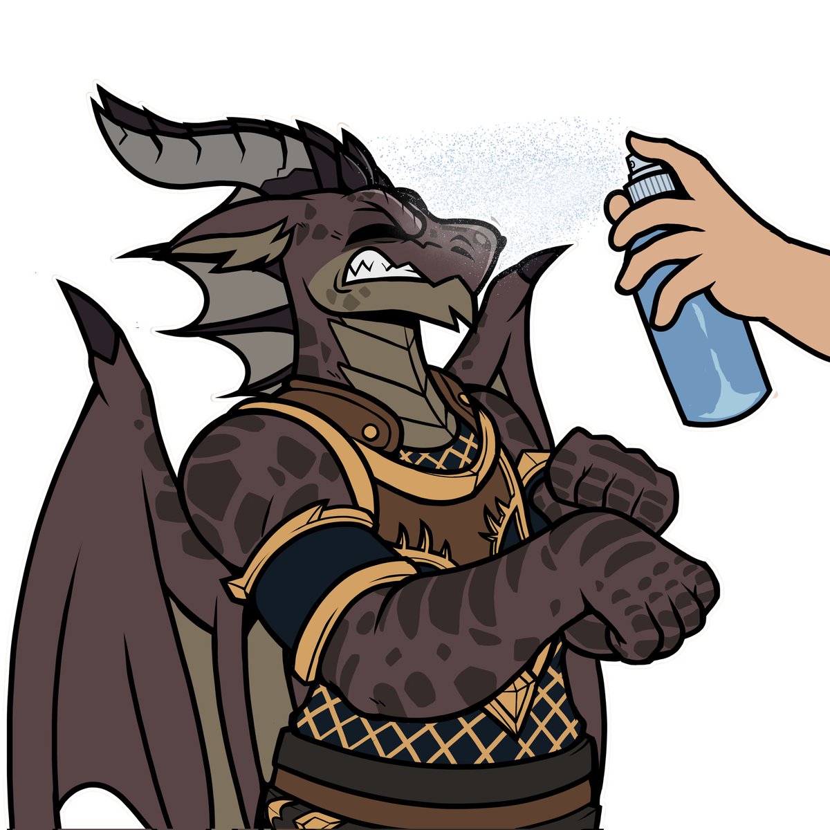 King Mel | π΄σ §σ ’σ ³σ £σ ΄σ Ώ | Coms Open (@kingmusicalmel) on Twitter photo New Discord sticker from <a href="/AurumArt_/">AurumArt (Comms Open)</a> of my Dracthyr, Verathian! Fear the spray bottle...
#dracthyr
#worldofwarcraft
#ArgentDawnEU New Discord sticker from <a href="/AurumArt_/">AurumArt (Comms Open)</a> of my Dracthyr, Verathian! Fear the spray bottle...
#dracthyr
#worldofwarcraft
#ArgentDawnEU