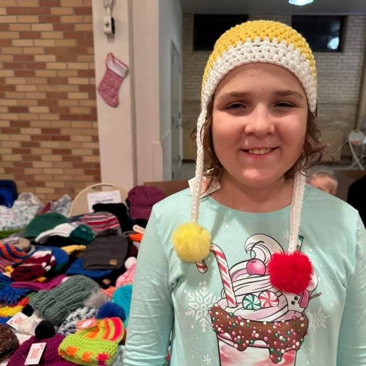 Your donations make a difference.
From Rochester, New York:
My kiddo got this lovely one from our cancer group Christmas party this year in Rochester. Thank you to whoever made it.