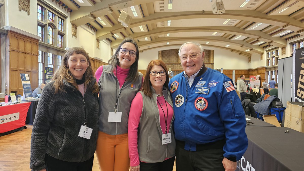 Such an exciting day at the Indiana STEM Education Conference! Connecting with legends like astronaut Jerry Ross and NASA engineer Amy Ross reminds us of the power of STEM to shape our future. Feeling inspired and motivated!