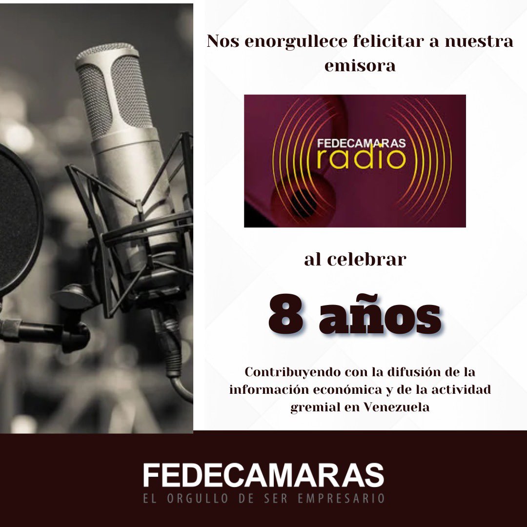 Felicitaciones a esta ventana informativa del sector empresarial venezolano. Información necesaria para seguir formalizando el tejido productivo de nuestras regiones y sectores. El deseo de q sigan avanzando y fortaleciendo a la institución. Abrazos a todo el equipo!