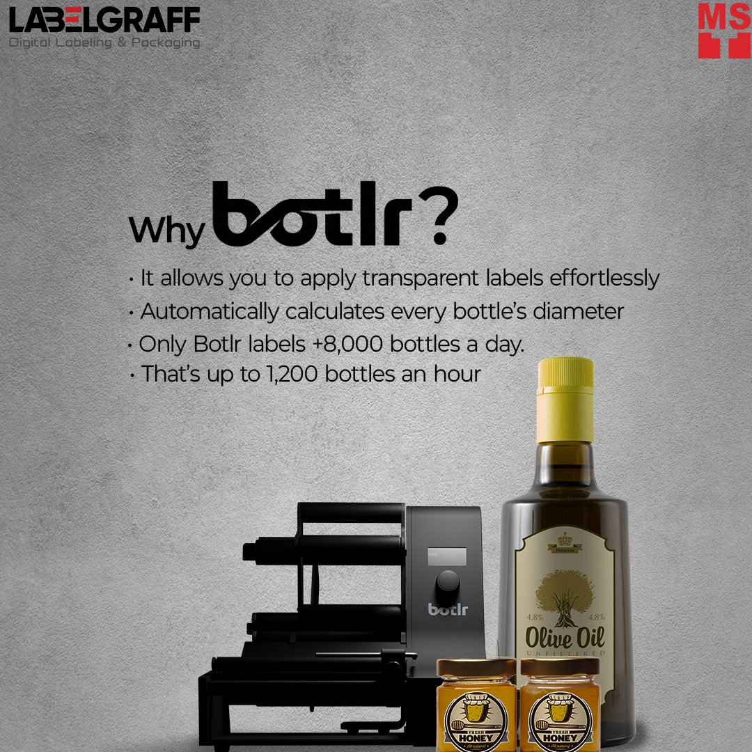 labelgraffme's tweet image. Transform your labeling process with Botlr Apply up to 1,200 labels/hour with precision and ease.

To know more, message us on WhatsApp +971 6 557 9929 or visit labelgraff.com

#compactapplicator #easytooperate #smallsizedmanufacturingcompanies #mediumsizedmanufacturing